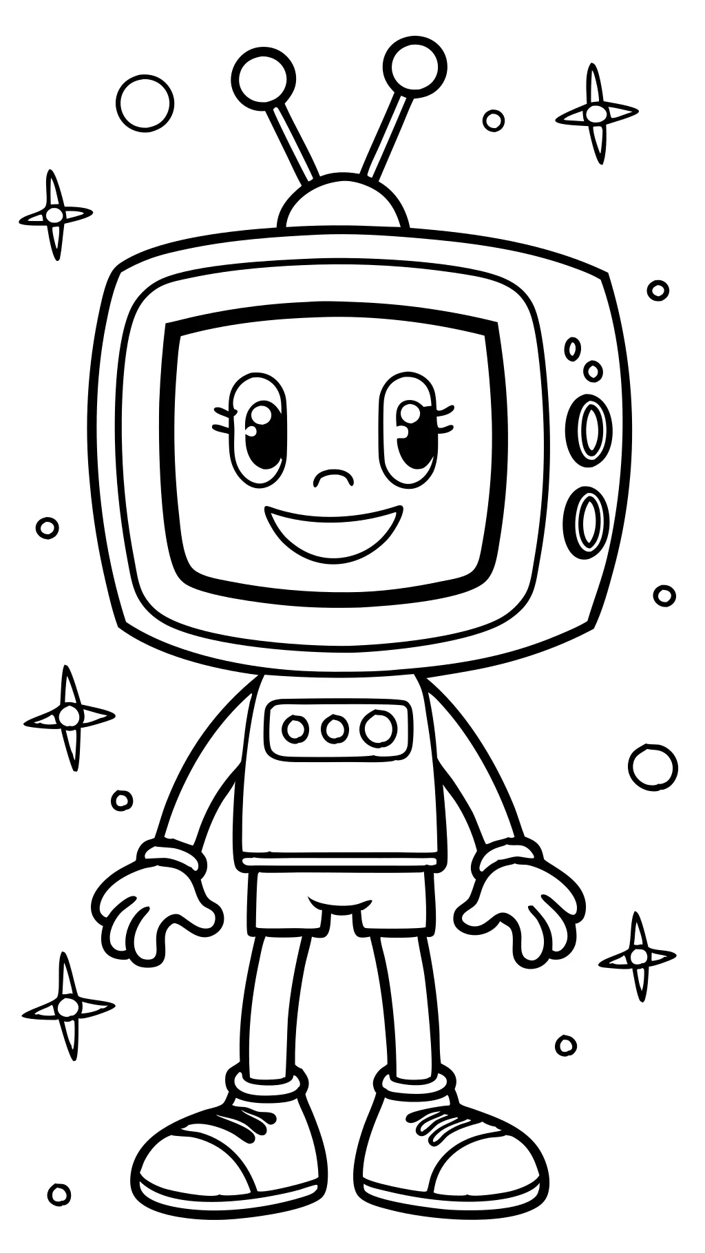 tv man coloring page